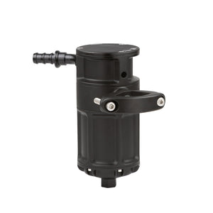 Rear of the RPM Z10 catch can with swivel Hirth joint tube clamp mount