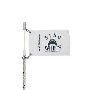 5150 Platinum Chalk Line whip pair, top of a 6 ft Platinum Chalk Line whip with white flag