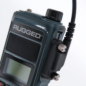 Rugged Radios waterproof RCA PTT adapter connector detail for RCA-equipped push to talk buttons