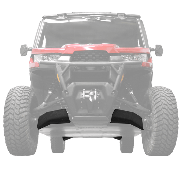Can-Am Defender MAX with Factory UTV UHMW A-Arm Guards for race-level protection using durable 3/8" molded UHMW construction