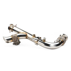 RPM Can-Am X3 2.5" E-Valve electronic exhaust with mid pipe – cat delete system for Turbo, R, and RR models with plug-and-play install.
