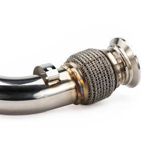 RPM Can-Am X3 2.5" E-Valve electronic exhaust with mid pipe – cat delete system for Turbo, R, and RR models with plug-and-play install.