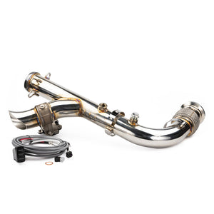 RPM Can-Am X3 2.5" E-Valve electronic exhaust with mid pipe – cat delete system for Turbo, R, and RR models with plug-and-play install.
