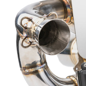 RPM stainless E-Valve sport muffler for 2017–2025 Can-Am X3 Turbo, R & RR with switchable sound and OEM fitment.