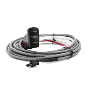 Wiring harness and switch included with the E-Valve mid pipe option