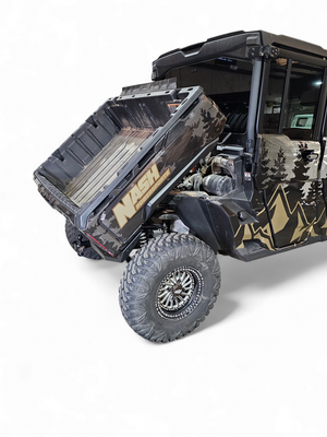 2016+ Can-Am Defender Volt Rear Bumper with slim fit, tailgate compatibility, and hammer black powder coat finish