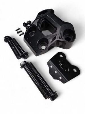 2024+ Can-Am Maverick R Billet Radius Rod Plate – Black - Dunes 2 Dezert SXS