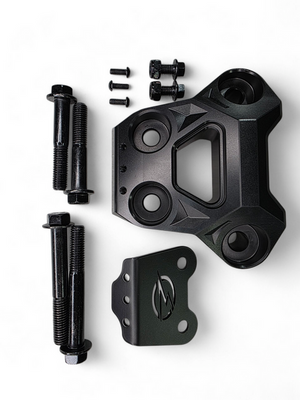 2024+ Can-Am Maverick R Billet Radius Rod Plate – Black - Dunes 2 Dezert SXS