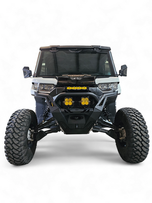 2016+ Can-Am Defender Volt Front Winch Bumper with hidden winch mount, D-ring, and light configuration options