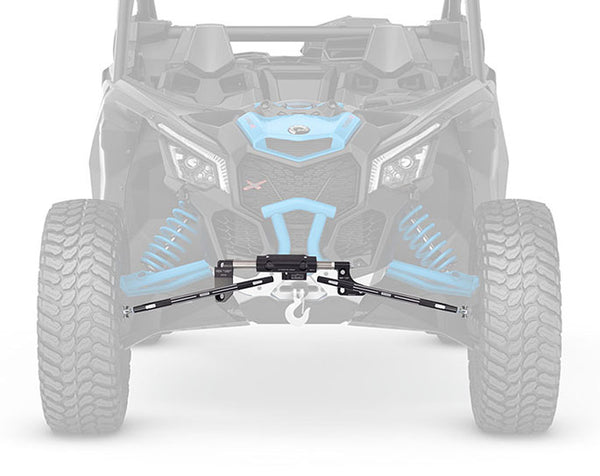 SANDCRAFT Steering Support for 2018–2024 CAN-AM 72" with billet tie rods, clevis brackets, and complete mounting hardware