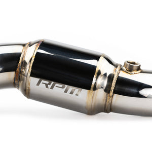 RPM 3" Turbo Back Exhaust with muffler for Can-Am X3 2017–2025, stainless, race-ready with dual O2 bungs and flex pipe