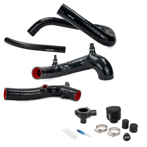 Black RPM Z10 intake and charge tubes with billet adapter for the stock electronic BOV