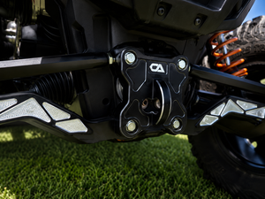 CA Tech USA billet aluminum pull plate with steel mounting brackets for the Polaris RZR XP S