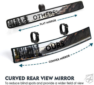 D2D 17" Lighted Rearview Mirror with LED Dome Light - Dunes 2 Dezert SXS