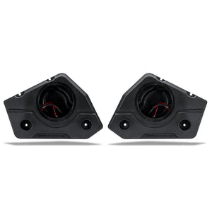 Unloaded SSV Works rotomolded rear upper speaker pods for Can-Am Defender HD10 and HD11, no speakers included