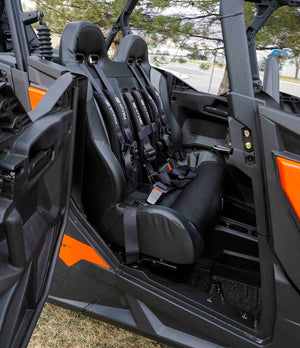 Maverick Sport Max Rear Bench Seat w/ Harnesses - Dunes 2 Dezert SXS