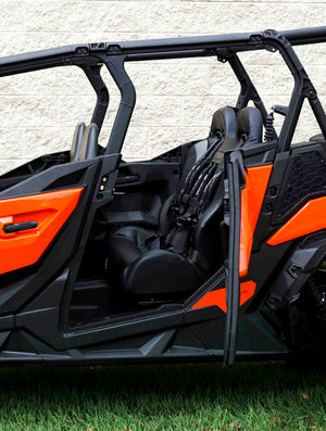 Maverick Sport Max Rear Bench Seat w/ Harnesses - Dunes 2 Dezert SXS