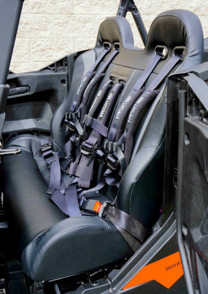 Maverick Sport Max Rear Bench Seat w/ Harnesses - Dunes 2 Dezert SXS