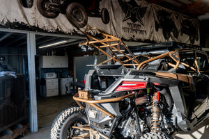 Madigan Motorsports RZR Pro R Spare Tire Mount on a Polaris RZR Pro R — angle view
