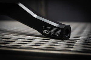 Black anodized HCR 72-inch high clearance billet radius rod set for Can-Am X3, designed for strength and rugged off-road performance