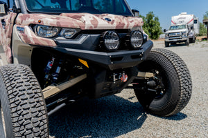 Madigan Motorsports Defender Front Bumper on a Can-Am Defender — detail