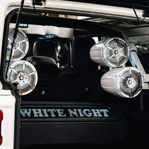 NXL 6.5" Marine and Powersports Towers LED RGB Lights 100 Watts Rms - Black Carbon Fiber - Dunes 2 Dezert SXS