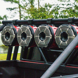 NXL 6.5" Marine and Powersports Towers LED RGB Lights 100 Watts Rms - Black Carbon Fiber - Dunes 2 Dezert SXS