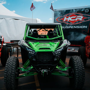 HCR Kawasaki Teryx KRX 1000 long-travel suspension kit installed
