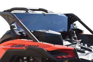 Tinted rear polycarbonate window for Can-Am Maverick X3 with lower panel and quick straps