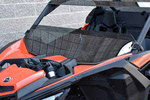 Can-Am Maverick X3 Hard-Coated Clear Half Windshield with Quick Straps and Deflector Lip