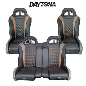 Aces Racing Daytona bucket and bench seat bundle in orange