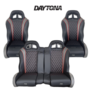 Aces Racing Daytona bucket and bench seat bundle in red