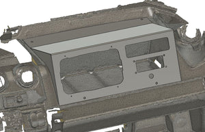 StayFlush Motorsports Can-Am Defender console replacing the factory glove box for comms storage
