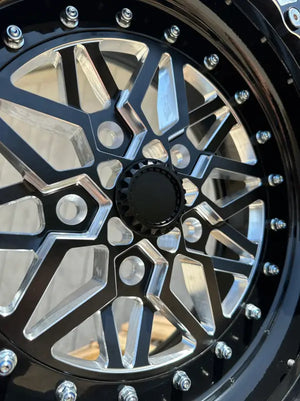 Alba Racing Fractal Crusher billet beadlock wheel, 5x4.5, for Polaris RZR Pro R — view 6