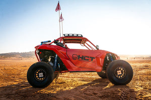 HCR Racing Dual Sport 72-inch suspension kit for Can-Am Maverick X3 with high-clearance arms and elite alloy construction
