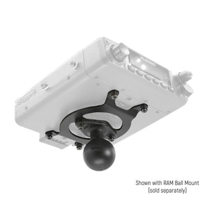 Rugged Radios G4 AMPS bracket and optional ball mount for adjustable GMRS radio positioning