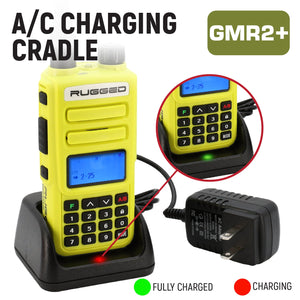 Rugged Radios GMR2 PLUS high visibility radio with USB charging and rechargeable Li-ion battery