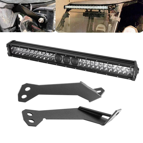 32 Inch 5D-PRO Series Dual Row LED Light Bars & Car Roof Windshield Mounting Brackets Combo for 2014-2021 RZR XP 1000 and RZR XP 4 1000 ,2016-2021 RZR 900,2016-2021 RZR-S 1000 - Dunes 2 Dezert SXS