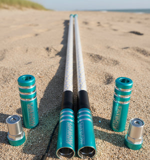Game Changer LED Whip Set - Striking Teal - Dunes 2 Dezert SXS