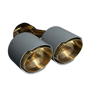 RPM Maverick R Carbon Dual Exhaust Tip – Custom Colors - Dunes 2 Dezert SXS