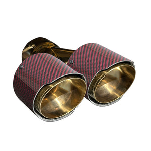 RPM Maverick R Carbon Dual Exhaust Tip – Custom Colors - Dunes 2 Dezert SXS