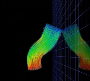 Airflow path diagram for the RPM Teryx H2 carbon intake