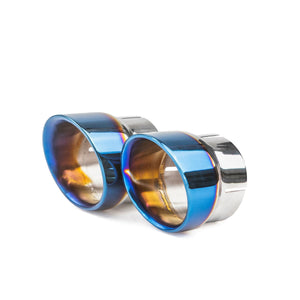 RPM Kawasaki H2 Exhaust Tips | Polished & Blued Stainless - Dunes 2 Dezert SXS