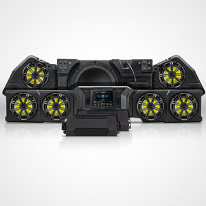 SSV Works Phase-5 K-Spec 7-speaker Kicker MRB4 audio kit for Can-Am Defender HD11 — view 1