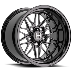 Gecko Asphalt Gloss Black 15" UTV Wheel 6x5.5 — view 2