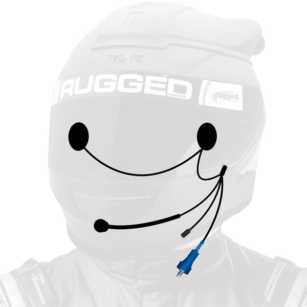 OFFROAD Wired Helmet Kit with Alpha Audio Speakers Mic & 3.5mm Earbud Jack - Dunes 2 Dezert SXS