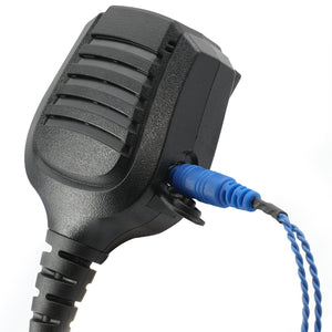 Rugged Radios waterproof hand speaker mic front-firing speaker and 3.5mm earphone jack