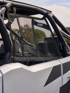 PRP RZR Pro R4 window net set detail — high-strength mesh and reinforced webbing