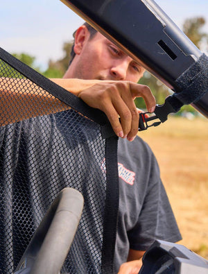 PRP RZR Pro R4 window net webbing and mounting detail