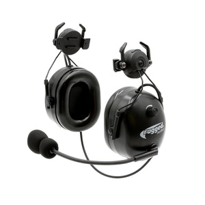 Rugged Radios HRM-210 intercom headset with directional ear cups and noise cancelling boom microphone